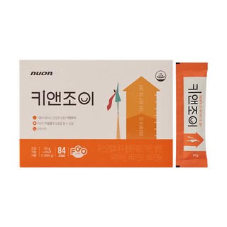 [키성장영양제 홈쇼핑방송제품] 뉴온 키앤조이 20g x 84포 (3개월분) 오렌지맛 젤리스틱 유산균발효굴추출물, 84개