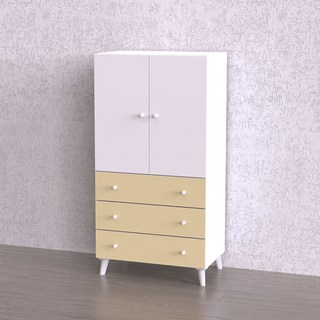 세라 미니 원룸 학생 간이 이불장 입본장 서랍형 싱글 옷장 800, 옐로우