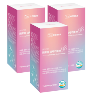 더건강드림 리포좀 글루타치온 98% 600mg, 3박스, 120정