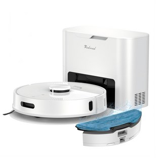 Redroad R10 2in1 물걸레 로봇청소기 LDS센서 먼지비움 어플연동, 화이트