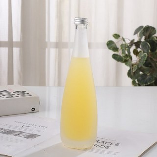 빈병 매실액 담금주 공병 술병 와인 소분 선물용 간장 유리, 500ml 스크럽 알루미늄 커버, 1개