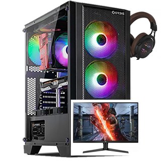 바른컴퓨터 게이밍 컴퓨터 풀세트 모니터포함 PC 롤 서든어택 배틀그라운드 피파, BAF-F19, 기본형