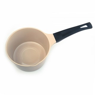 특허 신박한 고화력 라면냄비 세라믹(가스용) 1인용 2인용 겸용 라면 전용 냄비 편수 바닥이 특별한 짜파게티 불닭 라면냄비 누릉지 밀크팬 16 18, 1개, 베이지, 17cm