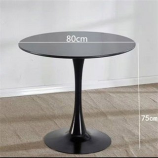 내츄럴 우드 사이드테이블 침대옆 틈새 홈 침실 침대 옆 식탁 흰색 커피 테이블 발코니 모던 작은 원형, 5)black 80x80