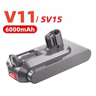 다이슨 호환 SV14 시리즈 진공 청소기 Fluffy V11 Absolute Extra Animal 970145-02 배터리 용 25.2V 6.0Ah, 04 SV15 6000mAh