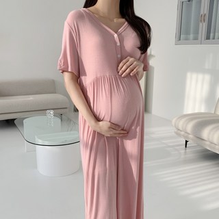 루시드라잇 국산 굿데이 반팔 수유원피스 임부복 홈웨어