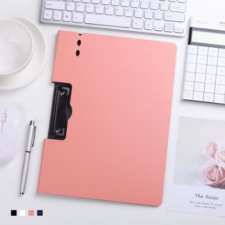새로 서류 결재판 A4 클립보드, 가로형, 2개, 핑크