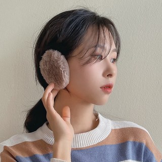 팬시온 페이크 퍼 끈없는 귀마개 똑딱이 분리형 귀마개 토끼털 딱풀이