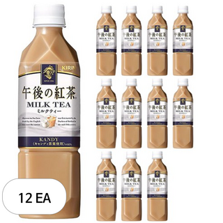기린 오후의 홍차 밀크티음료 500ml, 12개