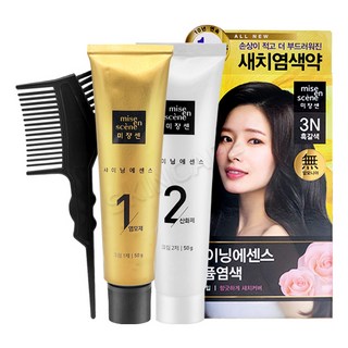 미쟝센 샤이닝 에센스 퍼퓸 염색(새치전용/크림타입) 3N 흑갈색, 1개