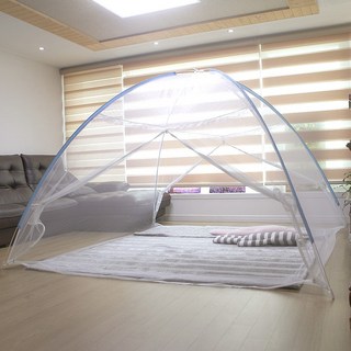 이세이브 침대용 모기장 9~10인용_양문형 텐트형모기장, 블루