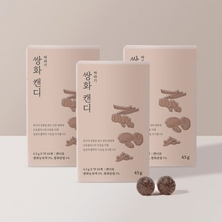 바라기 무설탕 쌍화 캔디, 45g, 3개