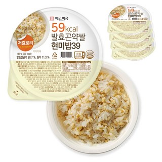 빼고비움 최저 칼로리 100g당 39kcal 발효곤약쌀현미밥39 150g x 5팩, 5개