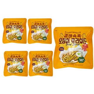 두번튀겨 2배로 빠삭한 겉바속촉 오징어 후라이드 튀김, 25g, 5개