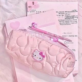 산리오 헬로키티 누빔자수 입학준비물 핑크 필통, 헬로 키티 핑크