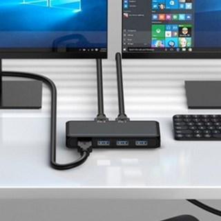 PC 2대 프린터 1대 유선연결 공유기 USB 선택출력아답터