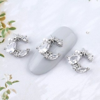 지르콘스톤 네일파츠-146 별 초승달