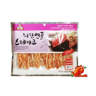 강아지 치킨육포 슬라이스 사사미간식