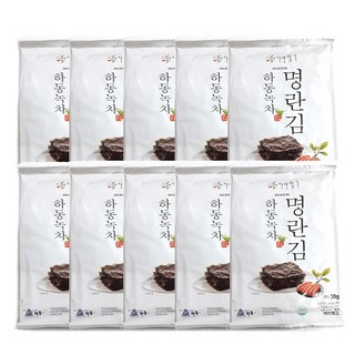 [벌크]소금대신 명란 녹차 뿌린 하동녹차 명란 전장김 30g 10봉, 10개