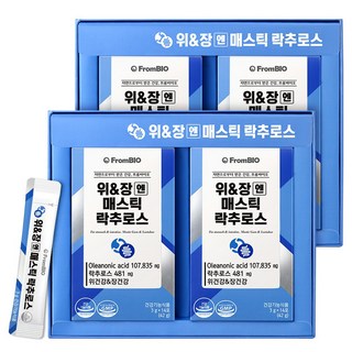 프롬바이오 위&장엔 매스틱 락추로스 유산균 매스틱검 이병헌 프로바이오틱스 유산균 다이어트, 4박스, 42g
