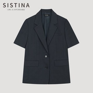 SISTINA 코튼 백 슬릿 싱글 자켓_AWWJKO21770_DN 2026474