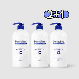 [더마힐 공식] 2+1 헤어 컨디셔닝 샴푸 겔 1000ml (3개), 3개