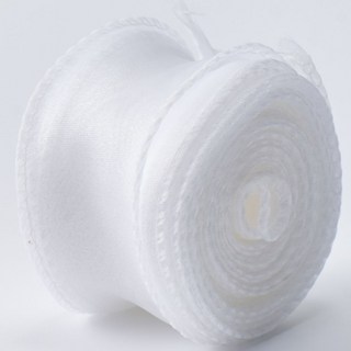 상일상회 오간디 리본 16가지 고급 선물 꽃다발 포장 끈, 화이트, 40mm*9m, 1개