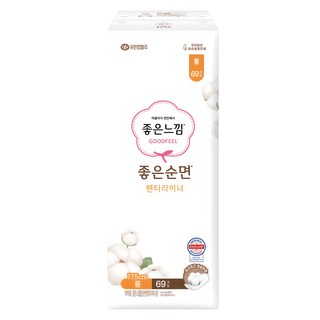 좋은느낌 좋은순면 롱 팬티라이너, 69개입, 1개