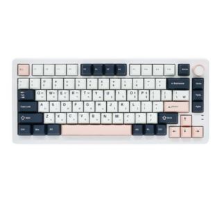 큐센 풀윤활 가스켓 유무선 기계식 키보드, 화이트, QSENN Q75 PBT(유무선 키보드), 저소음 바다소금축