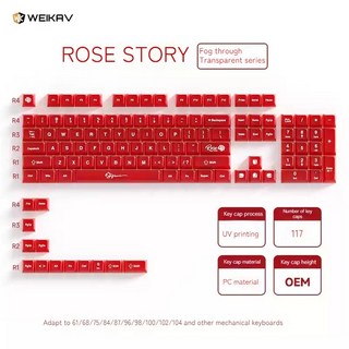 Pink Beauty 87 Key 61 Suitable 104 98 Red Cap Pc Ke For 75 Rose Meow Story Star 68 Foggy High Weikav, Rose Story