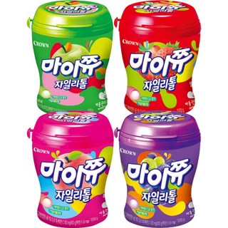 크라운 마이쮸 용기 4종 110g (딸기 복숭아 사과 포도), 1세트, 440g