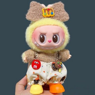 라부부 인형 옷 세트 의상 모자 악세서리 티셔츠 원피스 꾸미기 키링, 03.M 초콜릿, 1개