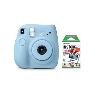 FujiFilm Instax 미니 7+ Light Blue Bundle + (10 Film 팩) 102637, FujiFilm Instax 미니 7+ Light Bl, 1개