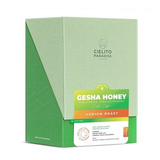 Cielito Paradise Coffee 원두 홀빈 시엘리토 파라다이스 카스티요 커피 중간 로스트 킬라 콜롬비아산 실키한 밀크 초콜릿 파넬라 계피 오렌지 12온스, Gesha Honey Medium, 홀빈(분쇄안함), 1개