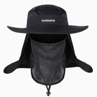 [시마노 케이프모자 블랙 그레이]케이프모자 SHIMANO 햇빛 자외선 차단 통기성우수 방수기능