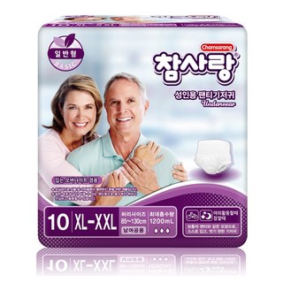 참사랑 일반형 팬티형 특대형10px8팩 성인용기저귀, 8개, 10개입, 특대형