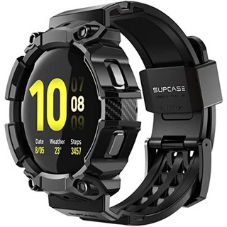 SUPCASE 섭케이스 갤럭시 워치4/5/6 44mm 러기드 일체형 스트랩, 블랙