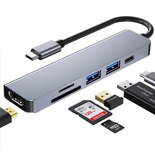 케이베스트 USB C타입 멀티허브 6in1 상품 이미지
