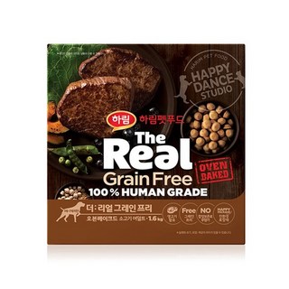 하림펫푸드 어덜트 더리얼 그레인프리 오븐베이크드 강아지사료, 소, 2kg, 1개