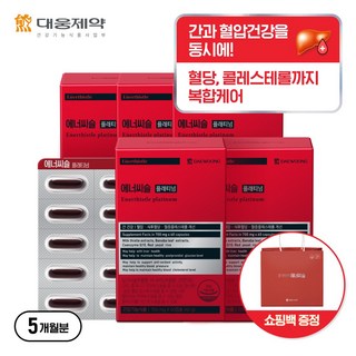 [1타 4피!] 대웅제약 에너씨슬 플래티넘 (간건강+ 콜레스테롤 + 혈당 + 혈압 관리), 5개, 60정