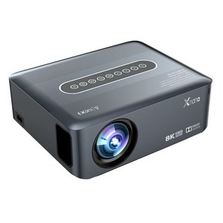 빔 XNANO X1 휴대용 프로젝터 4K 8K 풀 HD 1080P 안드로이드 LED 비디오 홈 시어터 BT5.0 전화 용 WIFI, 3) EU 플러그, 1) CHINA, 1) Grey