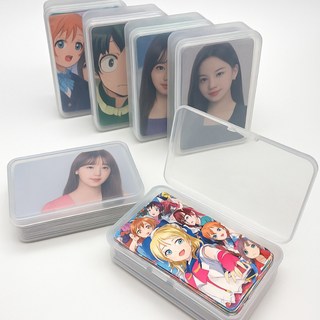 달래봄 사각 포토카드 보관 케이스, 5개, 투명