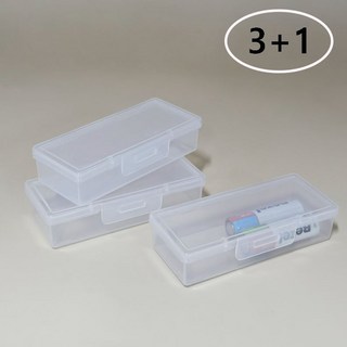 여행용 치실 면봉 보관통 3+1, 4개, 투명