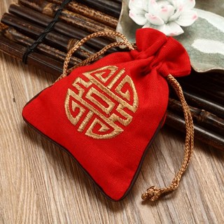 색동 복주머니 한국적인선물 기념품 민속품 설날 1+1, 오렌지 레드