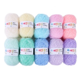 마마니트 해맑은수세미실 10볼(800g 대용량) 세트, 파스텔톤 10볼 800g 1세트, 1세트
