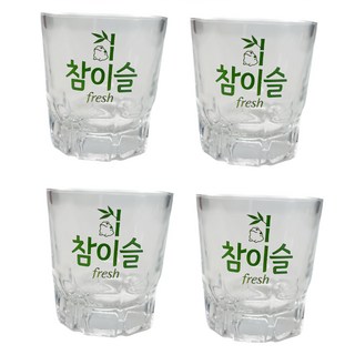 참이슬 전용 소주잔, 4개, 혼합색상