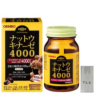 (1개세트) 오리히로 나토키나아제 4000 60알 30일분 특제 봉지 포함 대용량 체험 상비용 rihiro 나토키나아제 4000fu 보충제 낫토균 GABADHA EPA DPA 루틴, 1개