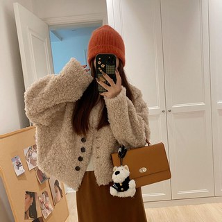 여성 양털 뽀글이 라운드 자켓 코트 캐주얼 플리스 숏자켓 따뜻한 후리스 점퍼 아우터