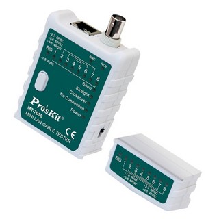 Pro'sKit MT-7058 미니 BNC 케이블 테스터 다기능 네트워크 무선 와이어 전압 Detecto 추적기 검사기, 1개