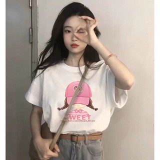COSYEVNO 여자 순면 반팔티 루즈핏